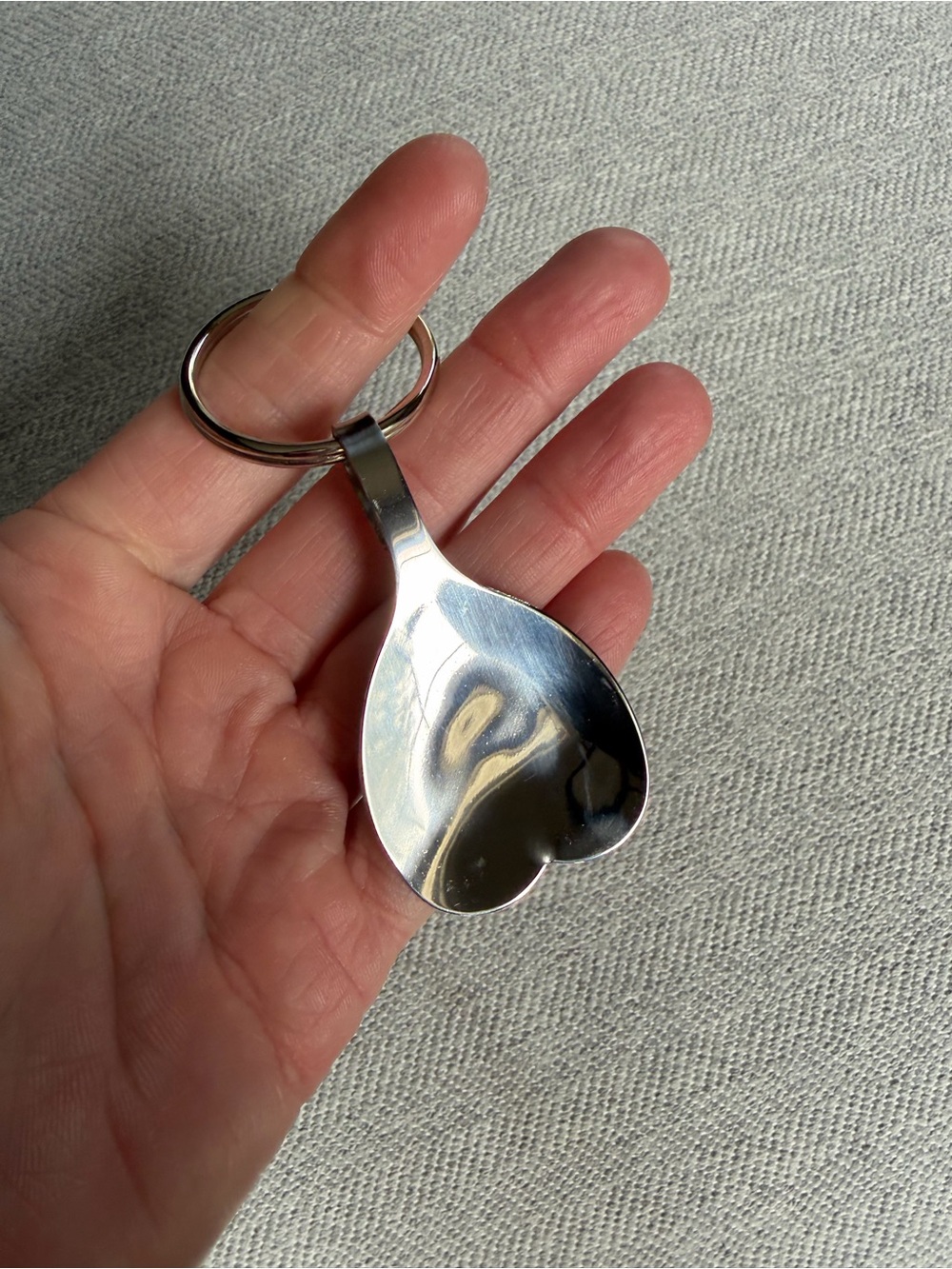 Stainless Heart Spoon Keychain - Picture 5 of 5